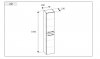 AQUAFORM - słupek wiszący dwu drzwiowy MADRID dąb canella  AQ.401-169125